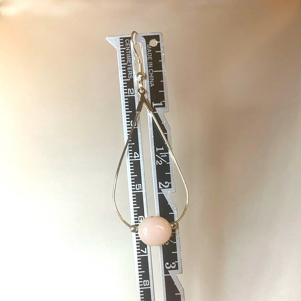 PINK OPAL Teardrop Earrings 🌸 - Picture 6 of 7